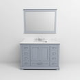 thumbnail image 5 of Dukes 48 in W Dark Grey Single Vanity, Carrara Marble Top, Faucet Set, and 46 in Mirror, 5 of 10