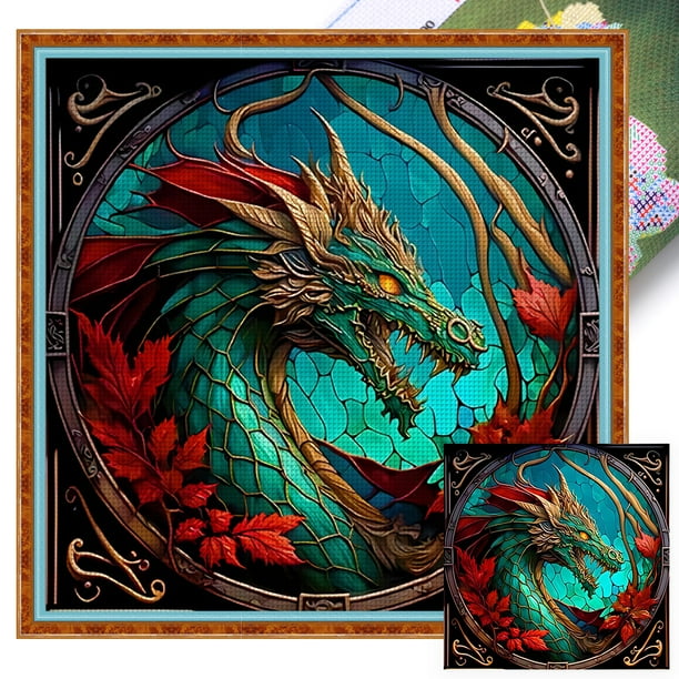 Hilo Algodón Ecológico Bordado Vitral Impreso 11CT Punto Cruz 40x40cm
