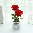 thumbnail image 4 of 1 Set Fake Flower Simulation Wear-resistant Plastic Everlasting Artificial Flower Pot for Home, 4 of 9