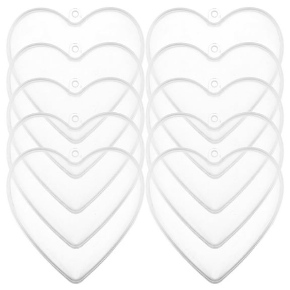 FUEENIRVA Heart Shaped Transparent Fillable Plastic for Party Decorations, Festive Supplies