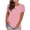 Pink, variant on Women's Round Neck Pocket T-Shirt - Basic Casual Short Sleeve Everyday Top (Pink, Black, White, Khaki, Wine | S-XXXL) (Black | M)
