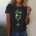 thumbnail image 2 of Women's Tops, Tees & Blouses,St Patrick's Day Shirt Women Funny Irish Shamrock Paddy's Day T-Shirt Casual Crewneck Short Sleeve, 2 of 8