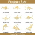thumbnail image 5 of 9pcs 1.6x1.6 inch Golden Metal Stickers Fish Metal Stickers Self Adhesive Swordfish Stickers Sailfish Golden Epoxy Stickers Pyramid Sticker for DIY Scrapbooks Epoxy Resin Phone Decoration, 5 of 9