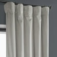 thumbnail image 6 of Half Price Drapes City Grey Heritage Plush Velvet Room Darkening Curtains (1 Panel), 50W X 96L, 6 of 12