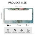 thumbnail image 3 of 2 Pack Pink Roses in A Jar License Plate Cover Hello Spring Rose Flower Car Tags Frames Holder Aluminum Metal 2 Round Holes for Women, 3 of 6