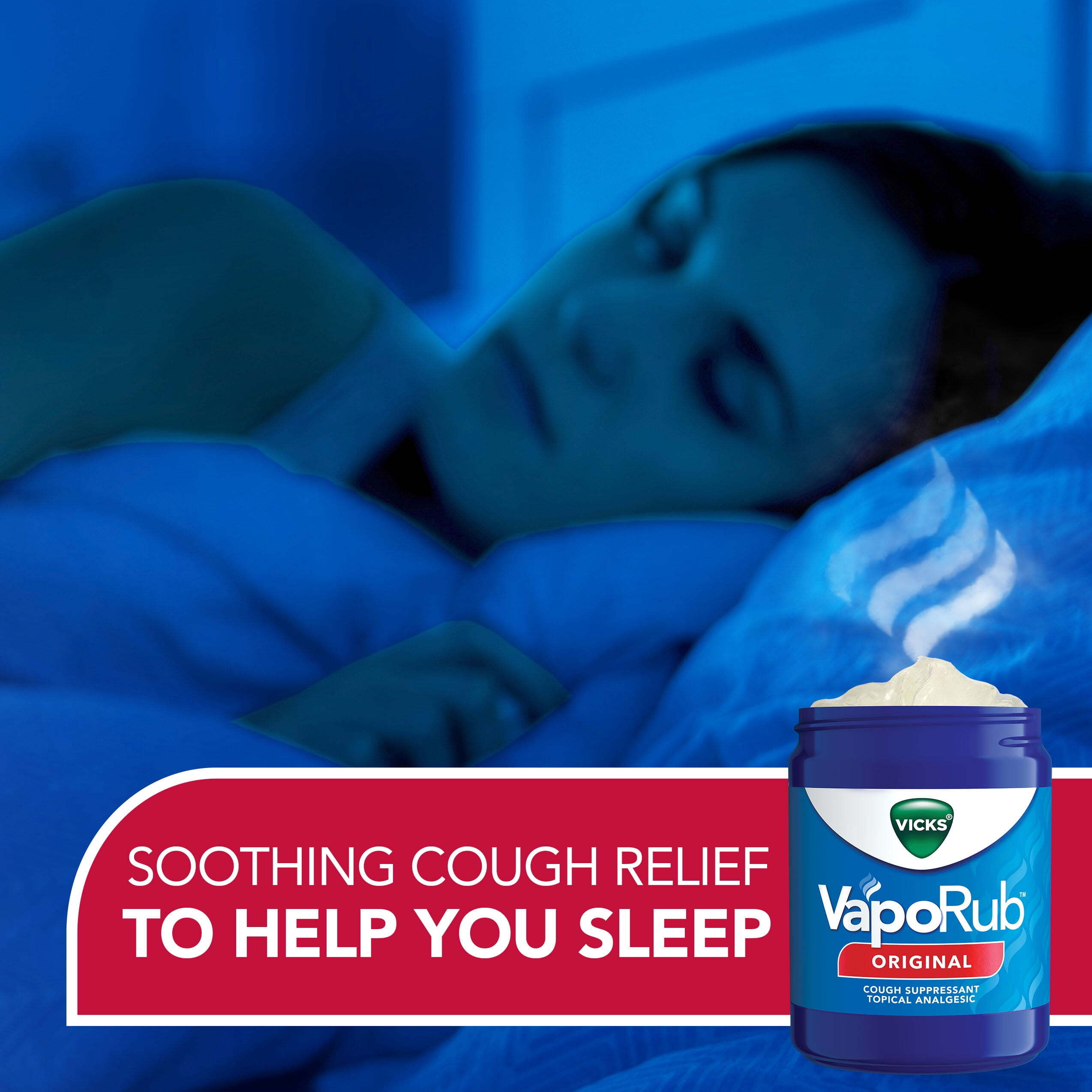 Vicks Vaporub Cough Suppressant Chest Rub Ointment, Original, 6 oz ...