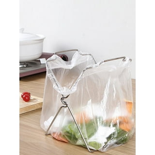 Klyuqoz Portable Trash Bag Holder, Garbage Bag Holder with Disposable  Garbage Bag Pack of 100, Camping Trash Bag Holder Self-Adhesive Hanging  Foldable