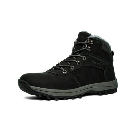 

Daeful Womens Waterproof Round Toe Winter Warm Shoes Cold Weather Slip Resistant Snow Boots Outdoor Casual Hiking Boot Black 8.5