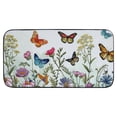 thumbnail image 2 of Shiartex Flowers Butterflies Outdoor Entrance Doormat Indoor Entryway Mat for Home Outside Entry Felt Square Anti-Slip Recycled Rubber Burlap 4 Seasons 19.68*39.37 in, 2 of 6