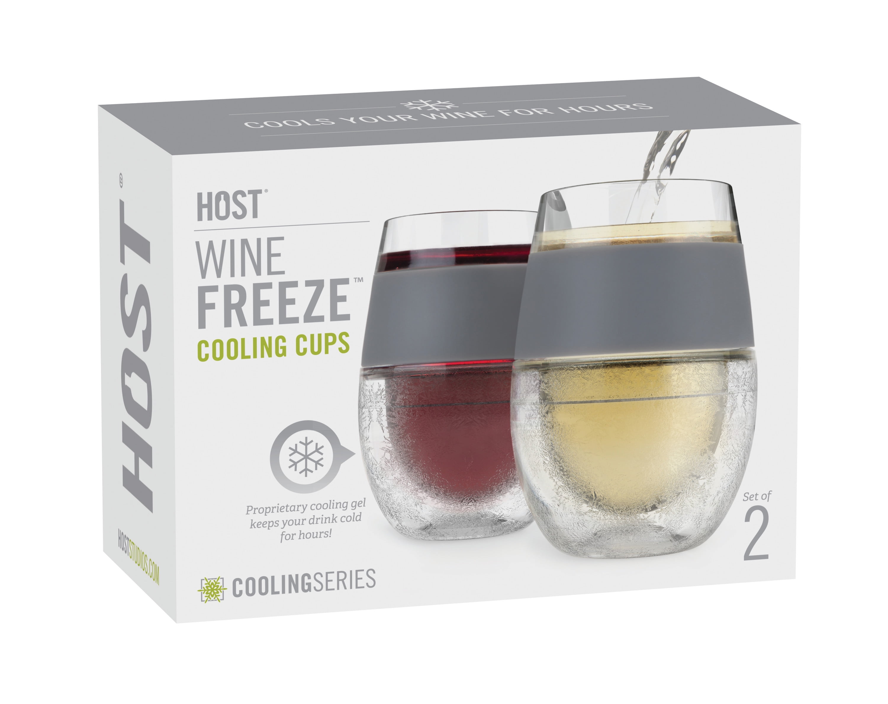 WINE FREEZE COOLING CUPS (SET OF 2)-MINT