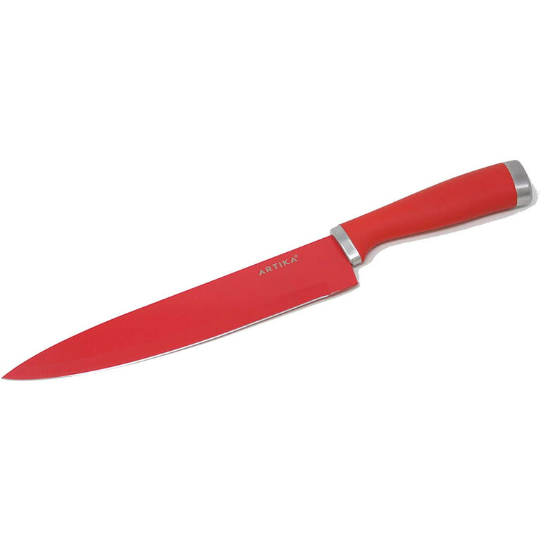 Schraf 8 Chef Knife with Red TPRgrip Handle
