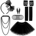thumbnail image 1 of Disfraz de los 80 para mujer Disfraces de mujer de los 80 Estilos de ropa de los 80 para mujer Accesorios de neón para fiesta retro de los 80 - Snngv, 1 of 5