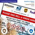 thumbnail image 5 of Do Not Leave Packages Here Sign, Please Ring Bell Or Knock Hard, 10x7 Aluminum, 5 of 8