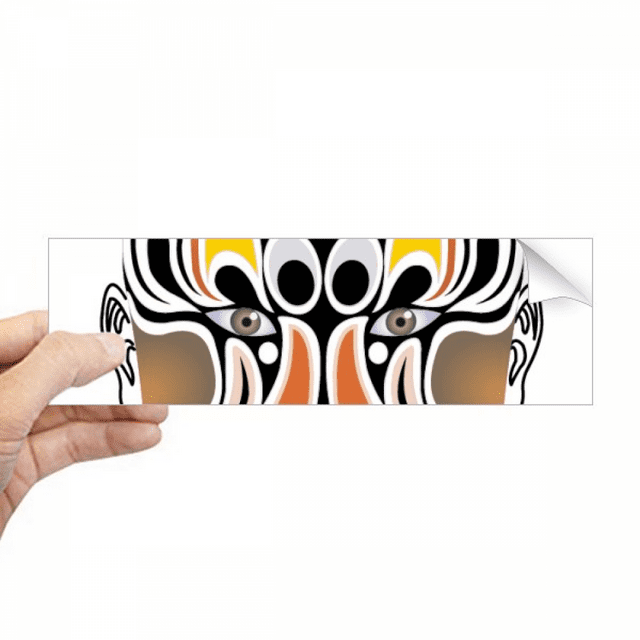 Autocollant Pare-Chocs Rectangulaire Coloré Tête d'Opéra de Pékin pour Fenêtre de Carnet