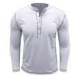 thumbnail image 2 of RXIRUCGD Blouse Décontractée pour Hommes à Manches Longues Col Rond, Blanc, Taille : m, 2 of 5