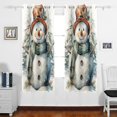 thumbnail image 2 of Christmas Snowman and Trees Blackout Curtain Panels 63x55in Drapes Privacy Assured for Living room Bedroom Bathroom 2 panels set, 2 of 5