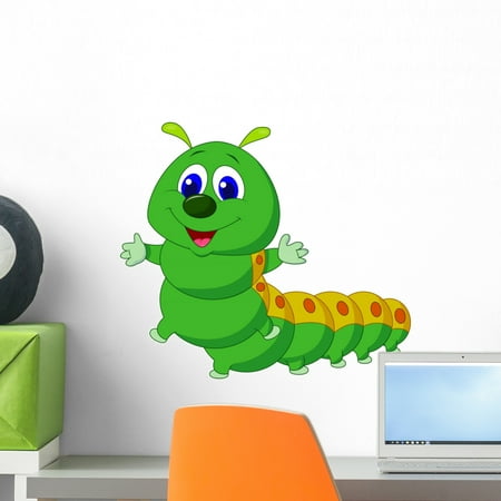 cute caterpillar cartoon wall decal stickerwallmonkeys vinyl