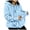 Sky Blue, variant on Women Fuzzy Fleece Hoodie Carrier Pouch Hooded Warm Winter Jacket | Thick fuzzy fleece carrier hoodie with roomy front pouch for baby or small pet