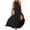 Black, variant on IUZSOKIL Sundresses for Women Maxi Sleeveless Halter Tie Back Ruffle Tiered Maxi Beach Built in Bra Dress Flowy Pleated Dresses Light Blue L