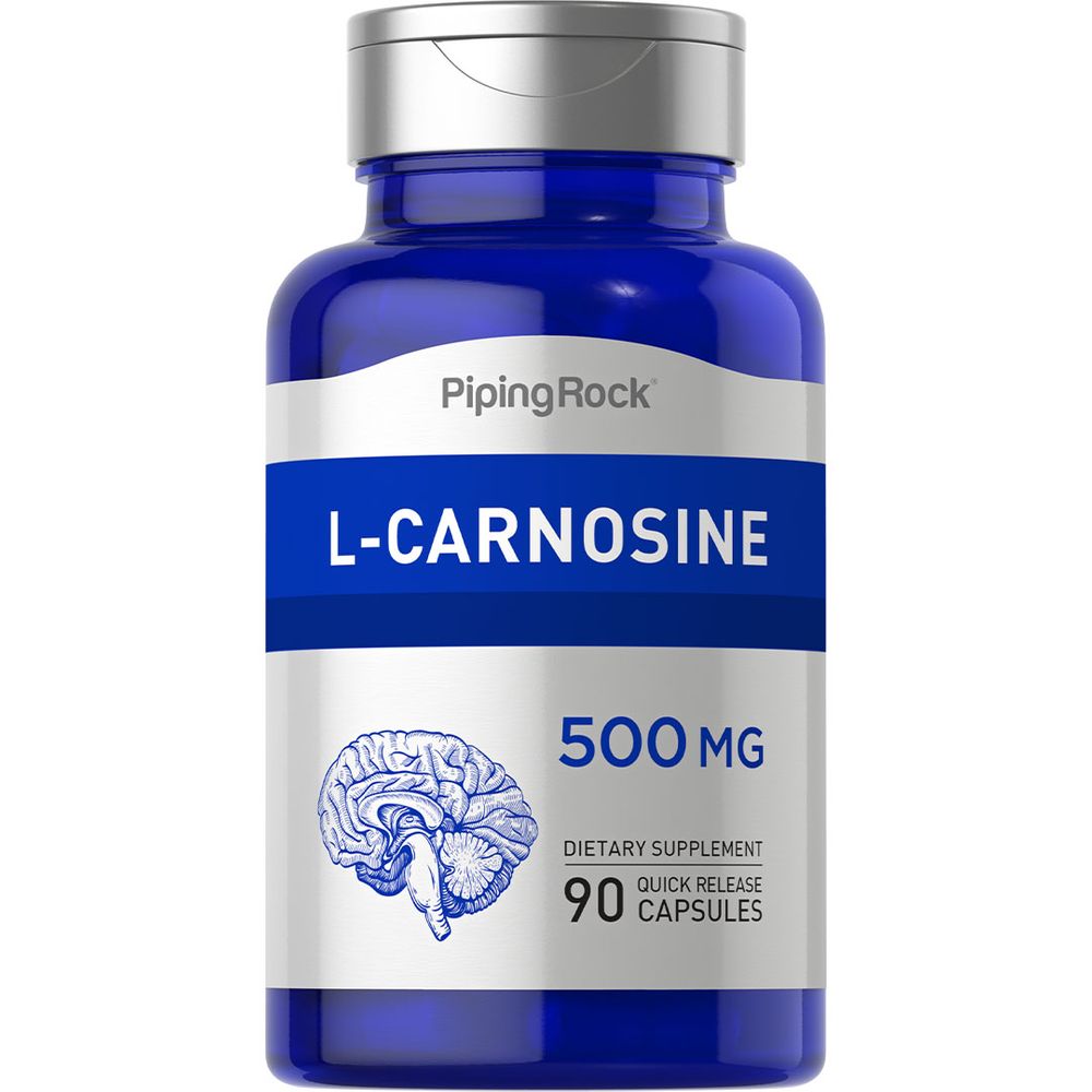 LCarnosine 500 mg 90 Capsules Amino Acid Supplement NonGMO