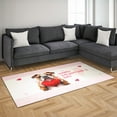 thumbnail image 3 of Happy Valentine's Day Bulldog Brings Love Heart Indoor Rug Dog Lover Gifts Idea Carpet Living Bed Room Sofa Home Decor - 02028, 3 of 5