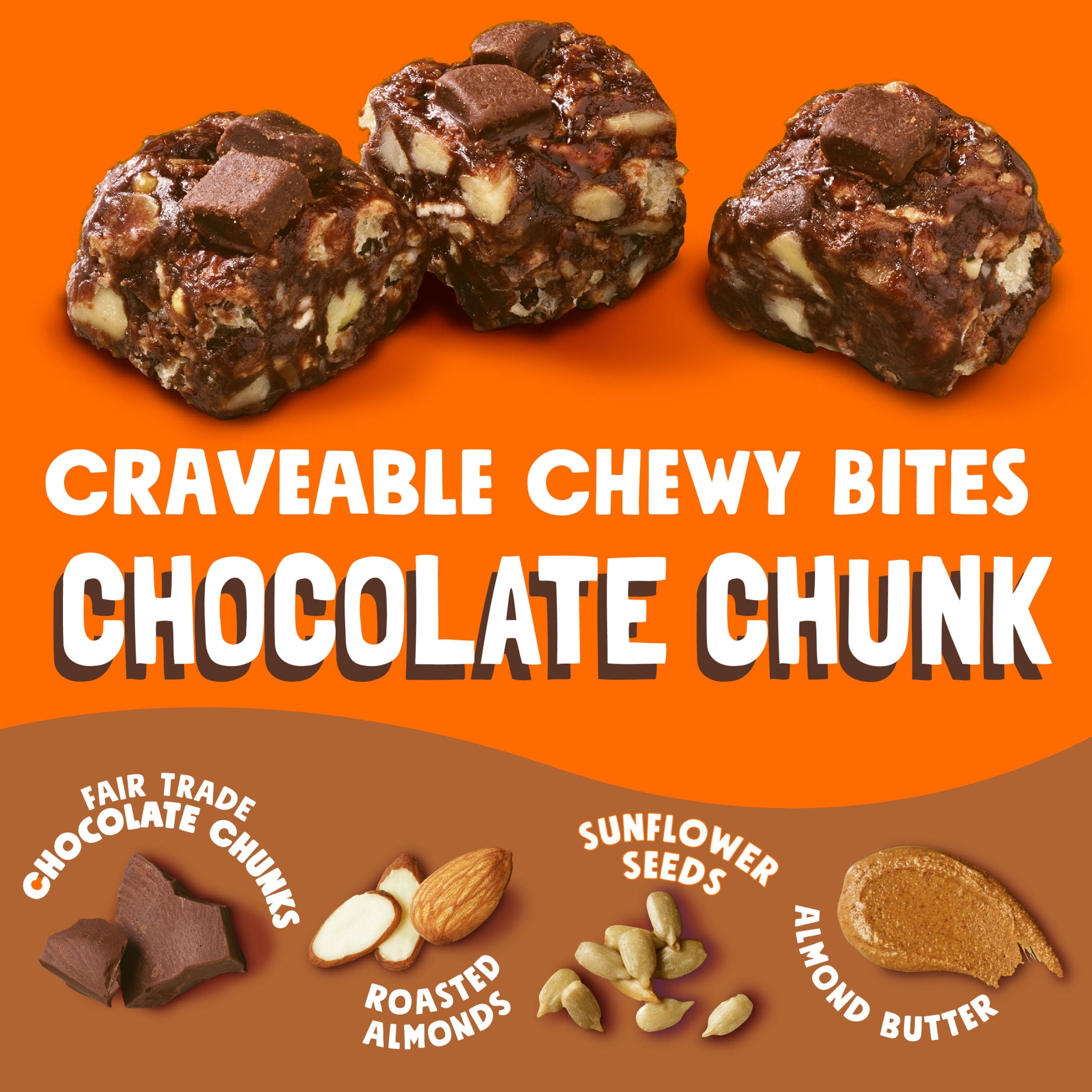 Bear Naked Chewy Chocolate Chunk Granola Bites, Whole Grain and Fiber, 5 oz, 5 Count