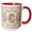 Red/White, variant on 3drose, Regal Pastel Mod Damask Monogram Initial C, 15oz Two-tone Red Mug
