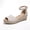 Beige, variant on Women's Espadrilles Wedge Sandals Open Toe Ankle Strap Buckle Heels Casual Daily Wear Shoes
