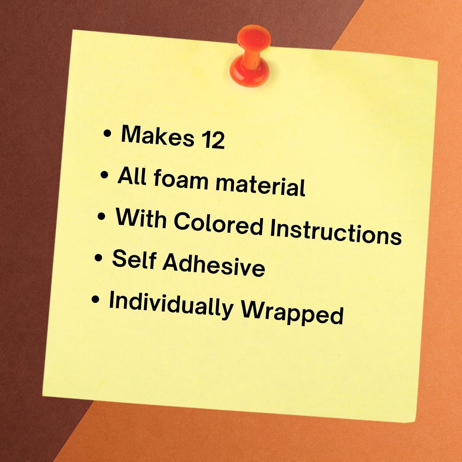 4E's Novelty 12 Pack Halloween Crafts for Kids, Goofy Candy Corn Magnet Foam Craft Kit