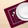 thumbnail image 2 of PiccoCasa Placemats for Dining Table with Luxury Diamond 12"x16" Red, 2 of 7