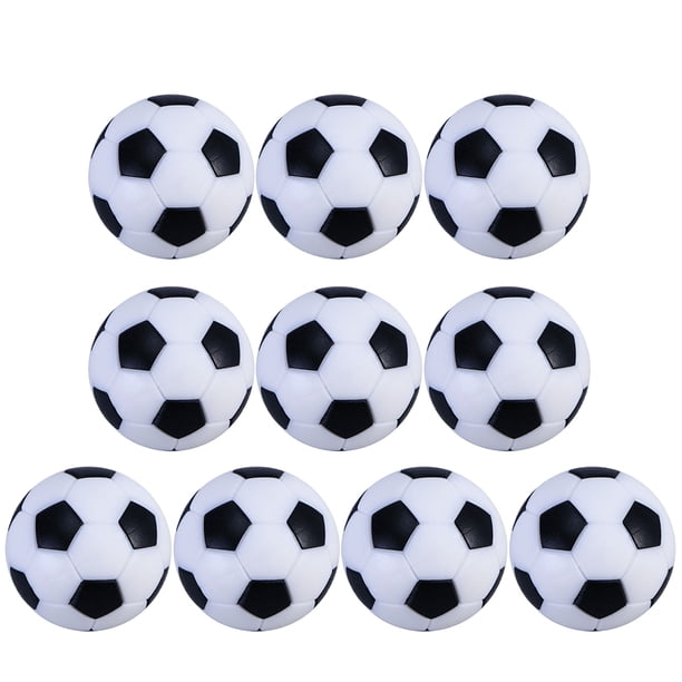 KAKOWELY 10 balones de fútbol de mesa blancos y negros de repuesto para juego de mesa (32 mm de diámetro)