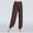 Coffee, variant on Women's Harem Trousers - Ladies Casual Pants -Elasticated Waist - Soft Stretchy Fabric - Full Length GN2 XXL