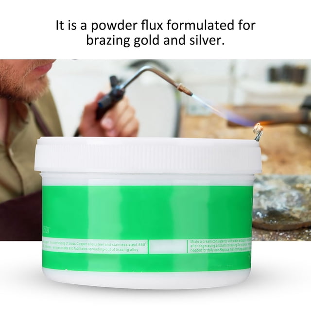 Polvo Fundente para Soldadoura Fuerte de Oro y Plata, 250 G, Consumibles Fundidos para Soldados para reparación de Soldadoura de Joyería