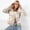 Beige, variant on Womens Short Cardigan Flower Printed Knitted Cardigan V Neck Mink Fleece Sweater Womens Coat Spring Outfit