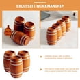 thumbnail image 3 of Shisuyan 3pcs Mini Wooden Barrel Model Miniature Beer Wine Barrel Mini House Accessories, 3 of 8