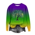 thumbnail image 2 of T-Shirt à Manches Longues pour Femmes, Imprimé, Col Rond, Blouse de Rue, Style Bohème, Fermeture Éclair Complète, Baseball, 2 of 3
