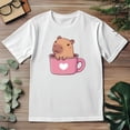 thumbnail image 4 of Playera Blanca Camiseta Unisex Capibara Cute, 4 of 5