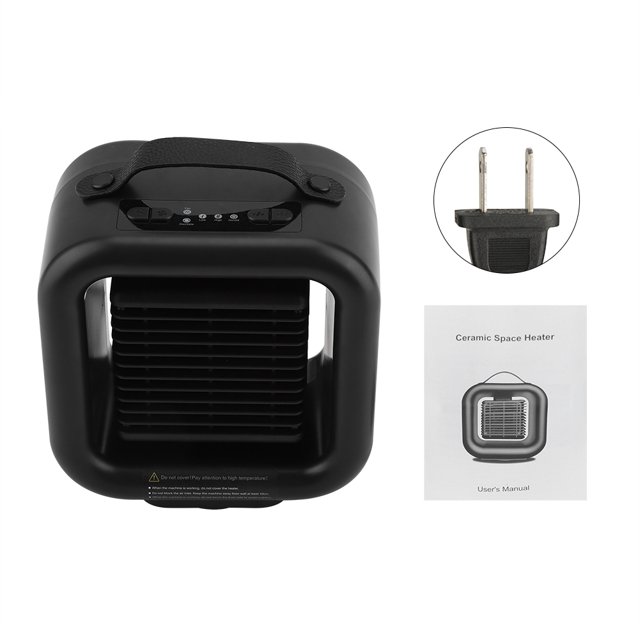 Calentador de cerámica Mini PTC para el hogar, máquina de ventilador caliente para el hogar, oficina, enchufe japonés, CA 100V
