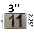 thumbnail image 2 of APARTMENT NUMBER ELEVEN (11) SIGN - -BRUSHED ALUMINUM (2.25X3), 2 of 2