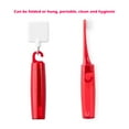 thumbnail image 2 of Travel Toothbrush, 2 Pack Travel Size Toiletries, Portable Toothbrush with Folding Case Design and Soft Bristles, no need for an additional Holder or Cover(Blue & Red)-Red, 2 of 6