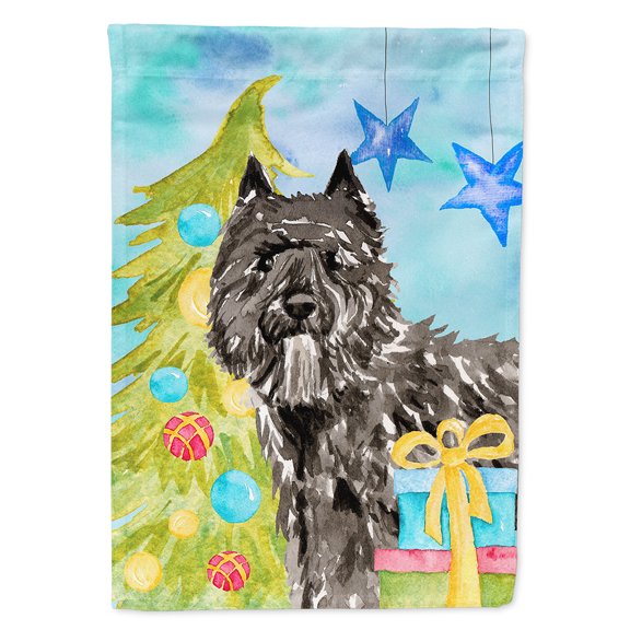 Carolines Treasures CK1885CHF Christmas Tree Bouvier des Flandres Flag Canvas House Size Large multicolor