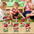 thumbnail image 2 of nvzhuang Wooden Mushroom Desk Decorations 9 Pcs Set Fairy Forest Table Top Sign Centerpieces for Home, Office, 2 of 7