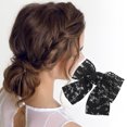 thumbnail image 2 of Unique Bargains 1 Pc Lace Ditsy Floral Hair Clips for Home Black, 2 of 5