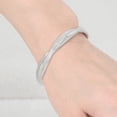 thumbnail image 7 of SUSHANG Frosted Bracelet Sparkling Sand Open Mouth Love Interweaving Bracelet Creative Silver Plated Bracelet, 7 of 7