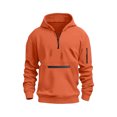thumbnail image 3 of JAJAHO Cargo Hoodies For Kids Boys Quarter Zip Long Sleeve Hooded Sweatshirts With Zipper Pockets 5-16Y, 3 of 7