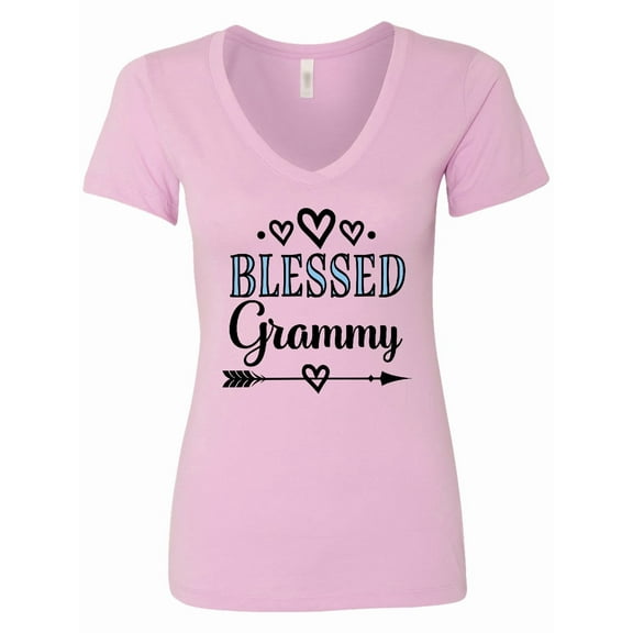 Inktastic Blessed Grammy Women's V-Neck T-Shirt
