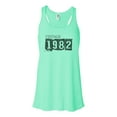 thumbnail image 1 of "Vintage 1982, 1982 Tank, Racerback, Unisex, Born In 1982, Soft Bella Canvas, Sublimation, 1982, 1982 Tee, Gift For Her, Birthday Gift, Gym, Mint , EXTRA SMALL", 1 of 1