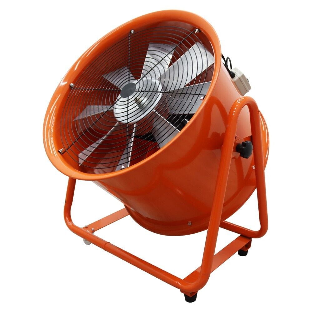 24" Axial Fan Cylinder Pipe Spray Booth Paint Fumes Blower Portable Blower Fan Exhaust Axial Fan 220V