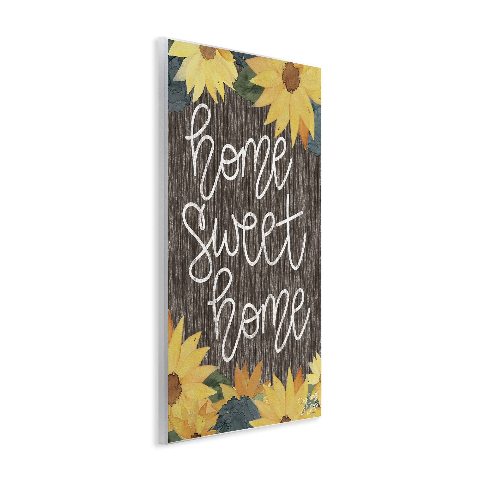 Stupell Industries Floral Welcome Phrase Plants & Flowers Painting Unframed Art Print Wall Art, 13 x 19