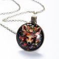 thumbnail image 6 of Flower Fox Necklace Personalized Custom Photo Round Pendant Adjustable Stainless Steel Necklaces with Gift Box for Men Women Mothers Valentine's Jewelry Gift, 6 of 6
